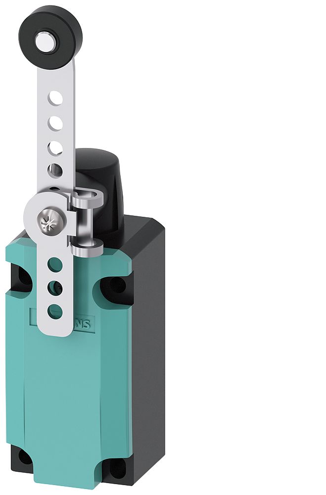 Siemens 3SE5 Series Adjustable Roller Lever Limit Switch, 1NC/1NO, IP66, IP67, Metal Housing, 400V ac Max, 4A Max