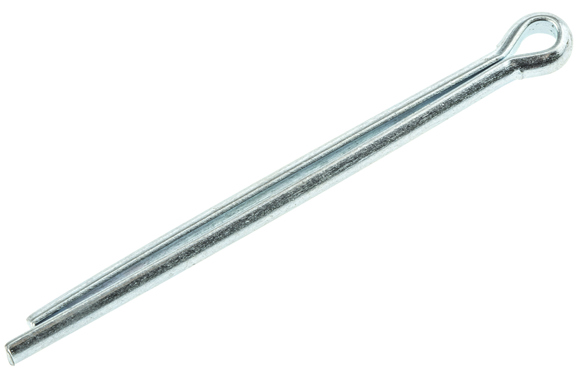RS PRO 44.5mm Bright Zinc Plated Steel Split Pin, 3.2mm Diameter