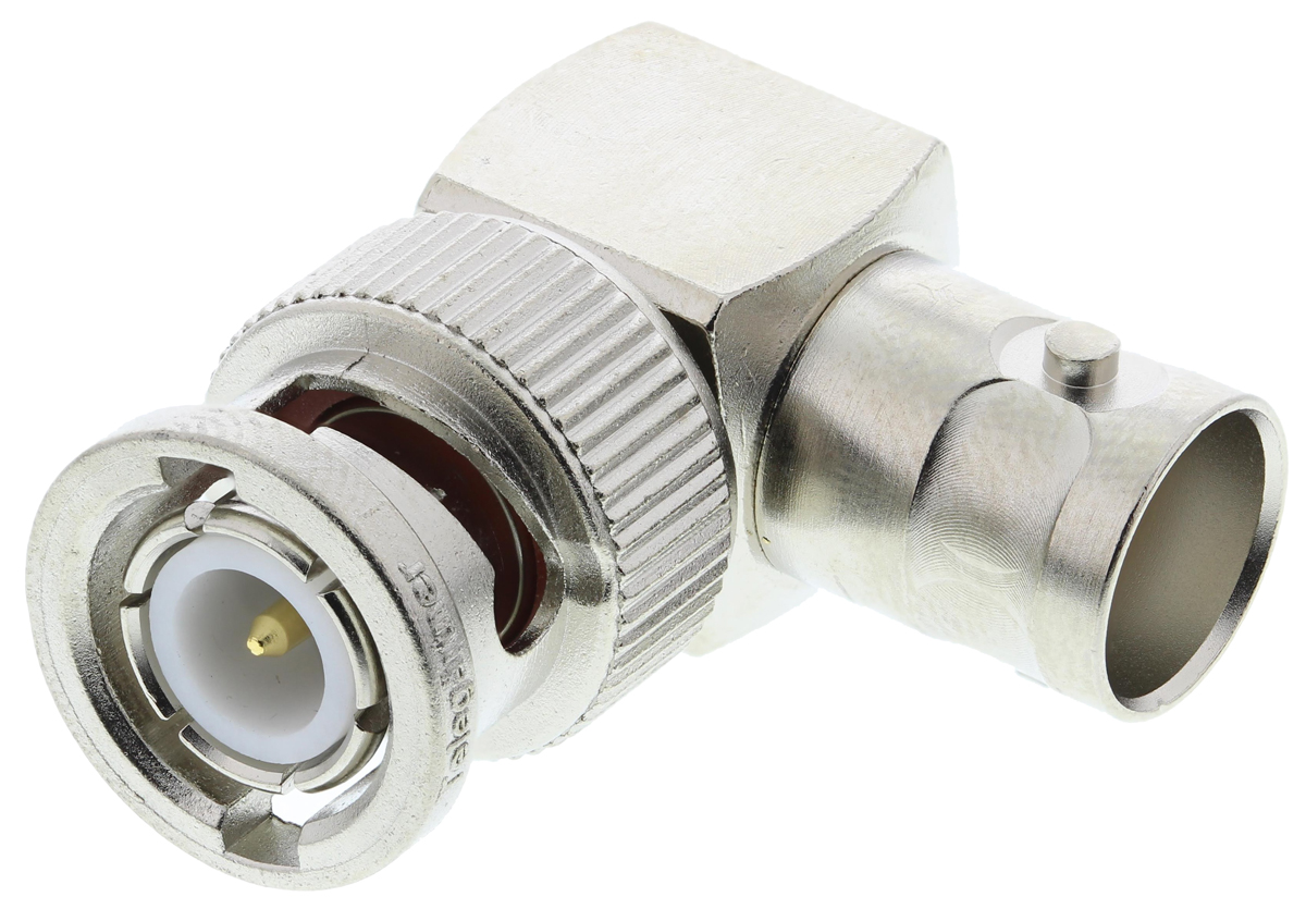 Telegartner Right Angle 50Ω RF Adapter BNC Plug to BNC Socket 4GHz