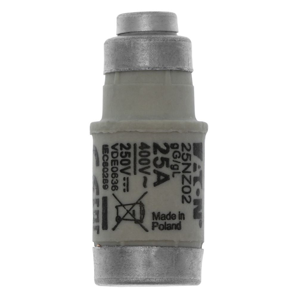 Eaton 25A D02 Bottle Fuse, 400V