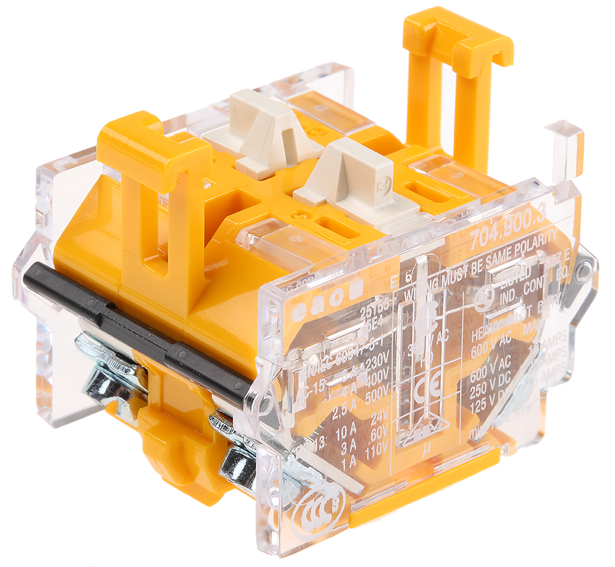 EAO Contact Block for Use with 04 Series, 500V ac, 1CO