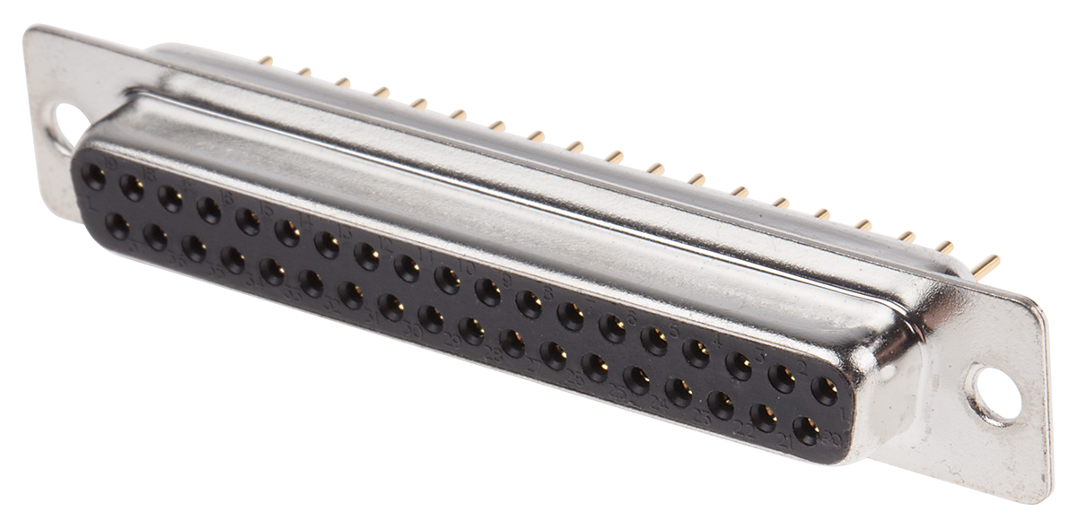 RS PRO 37 Way Through Hole D-sub Connector Socket, 2.77mm Pitch