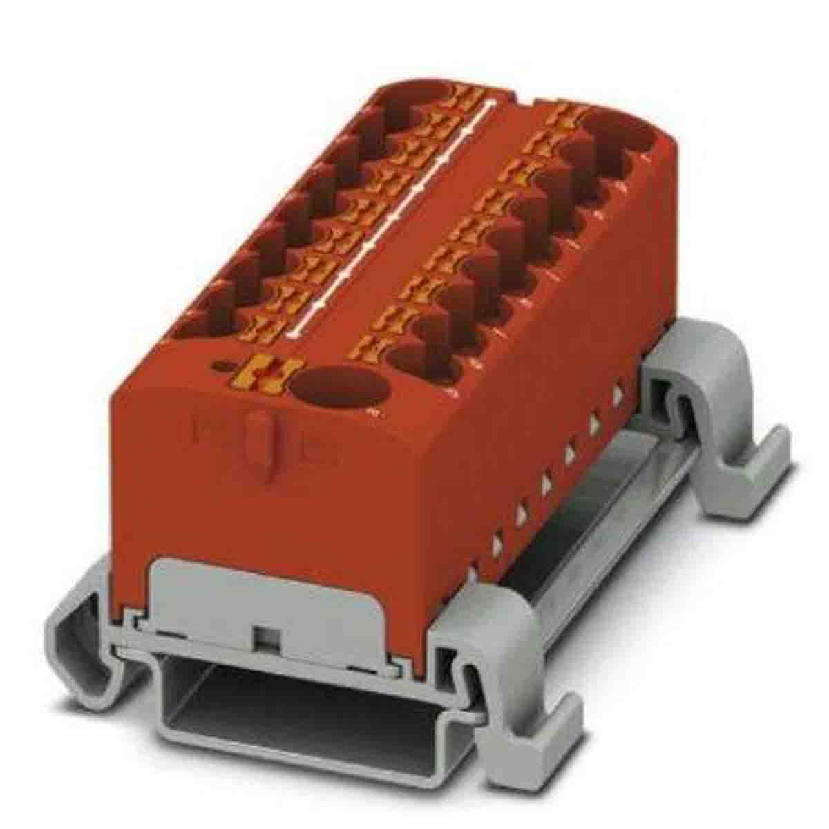 Phoenix Contact Distribution Block, 19 Way, 0.2 → 6mm², 32A, 800 V, Red