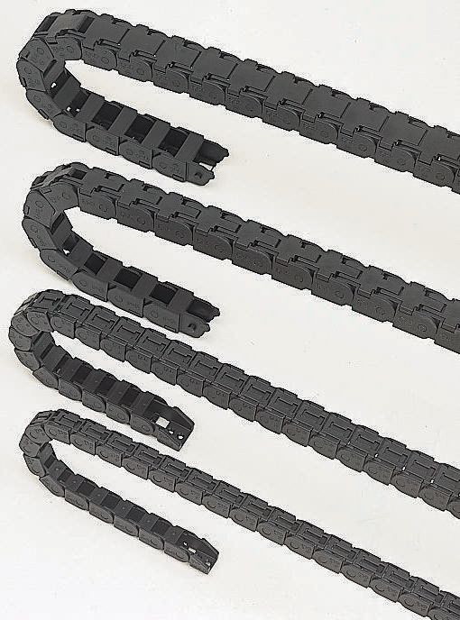 Igus 9, e-chain Black Cable Chain - Flexible Slot D19.3mm, L1m, 38 mm Min. Bend Radius, Igumid G