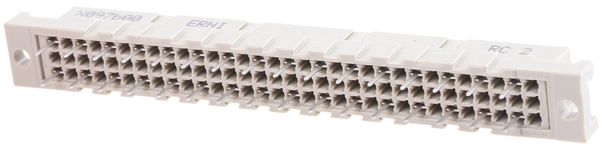 ERNI 32 Way 5.08mm Pitch, Type C Class C2, 2 Row, Straight DIN 41612 Connector, Socket