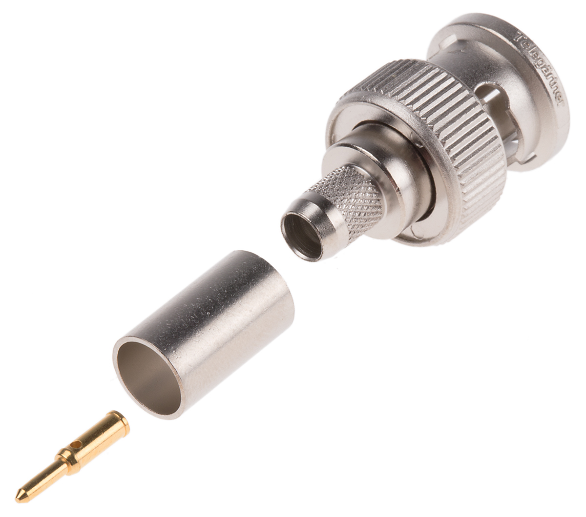 Telegartner, Plug Cable Mount BNC Connector, 75Ω, Crimp Termination, Straight Body