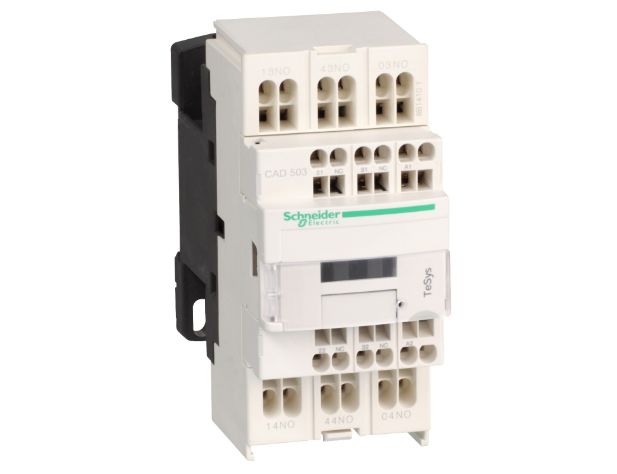 Schneider Electric Control Relay 5NO, 10 A Contact Rating, 24 Vdc, 5PST, TeSys