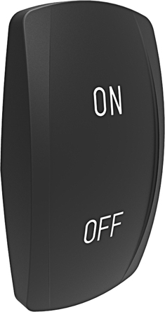 Carling Technologies, Rocker Switch Lens, Laser Etched Actuator, For Use With V Series Sealed Rocker Switches, White