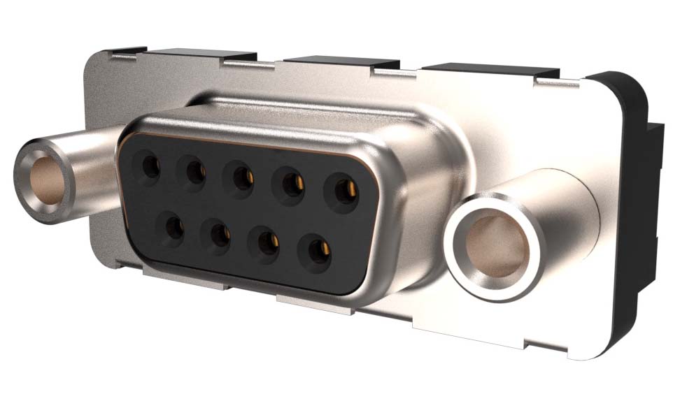 Amphenol ICC 9 Way Plug-In Mount D-sub Connector Socket, 2.74mm Pitch, with Screw