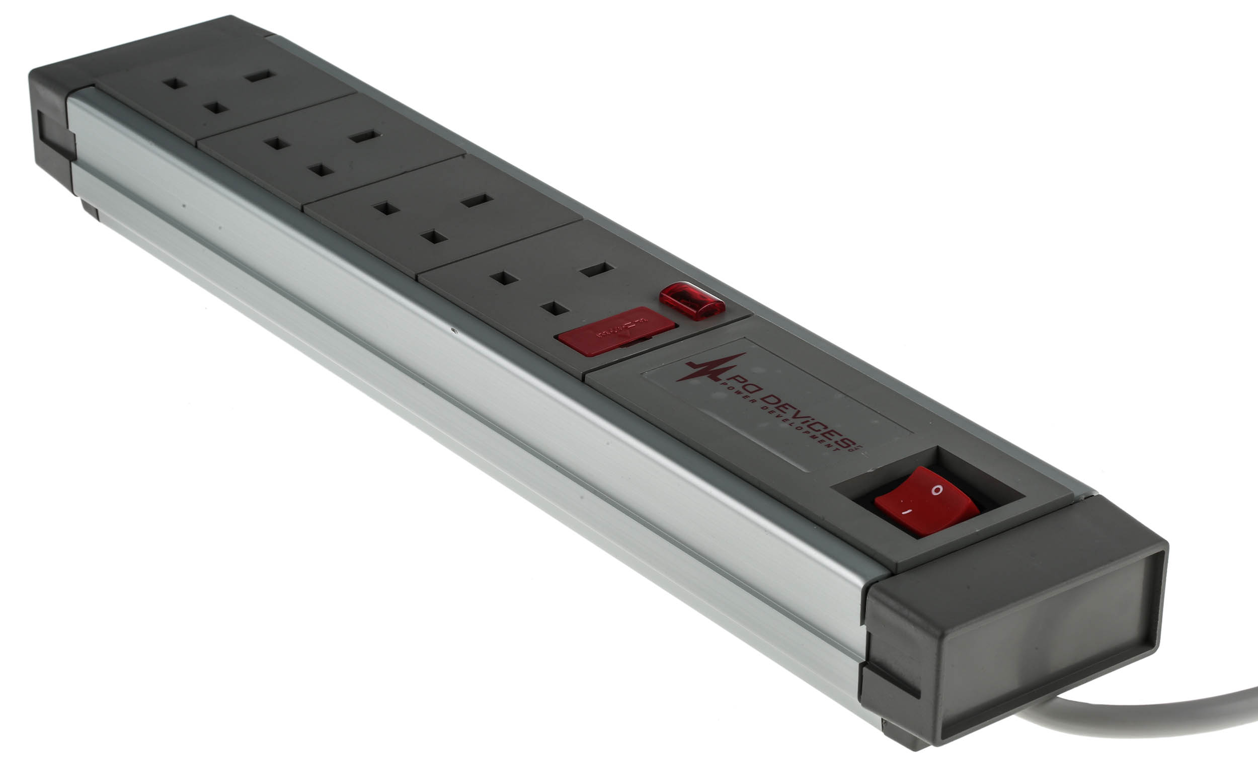 RS PRO 2m 4 Socket Type G - British Trailing Socket, 230 V ac