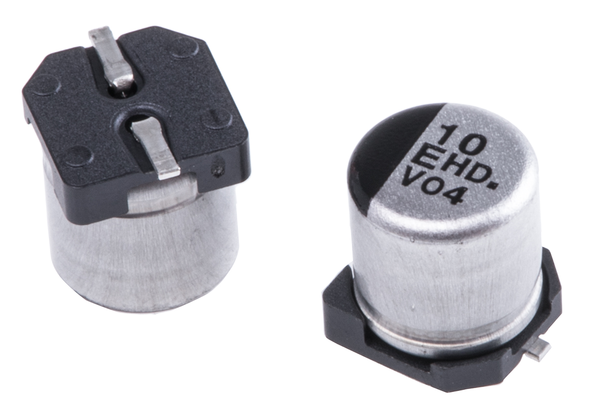 Panasonic 10μF Aluminium Electrolytic Capacitor 25V dc, Surface Mount - EEEHD1E100AR