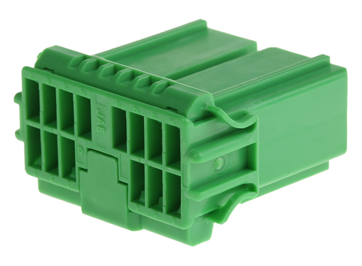 JAE, IL-AG5 Automotive Connector Socket Green Cable Mount 14 Way IL-AG5-14S-D3C1-A