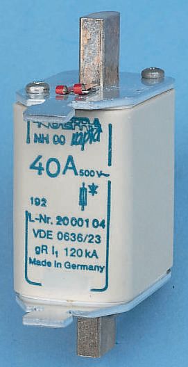 SIBA 63A NH Fuse, NH000, 500V ac
