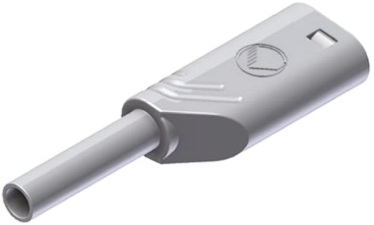 Hirschmann Test & Measurement White Male Banana Plug, 2mm Connector, Solder Termination, 10A, 1000V ac/dc, Gold Plating