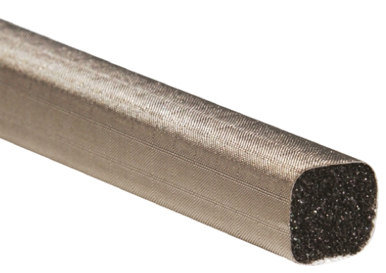 DQU12,7x12,7NI-N5V0-1000, Shielding Strip of Nickel Copper Alloy, PUR With Tape 1m x 12.7mm x 12.7mm