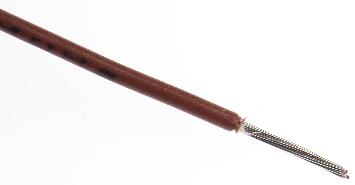 Alpha Wire Hook-up Wire PVC Series Brown 0.2 mm² Hook Up Wire, 24 AWG, 7/0.20 mm, 30m, SR-PVC Insulation, 3250 BR005
