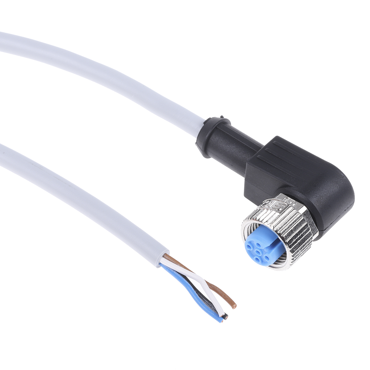 SICK Female 4 way Threaded to 4 way Flying Lead Sensor Actuator Cable, 5 m