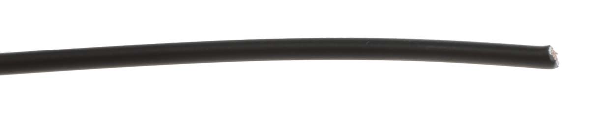 TE Connectivity Black 0.25 mm² Test Lead Wire, 24 AWG, 19/36, 100m, Polyalkene Insulation, 44A0111-24-0