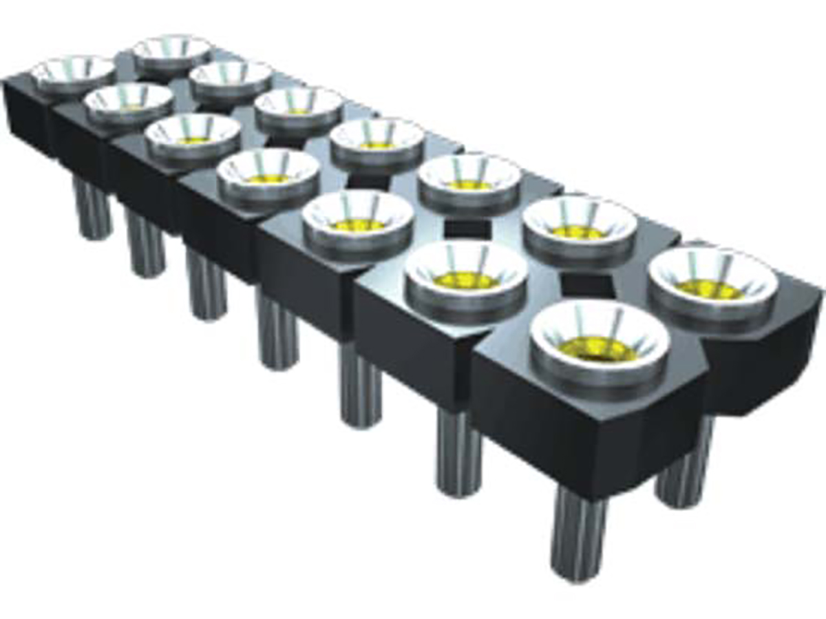 Samtec SDL Series Straight Through Hole Mount PCB Socket, 20-Contact, 2-Row, 2.54mm Pitch, Solder Termination