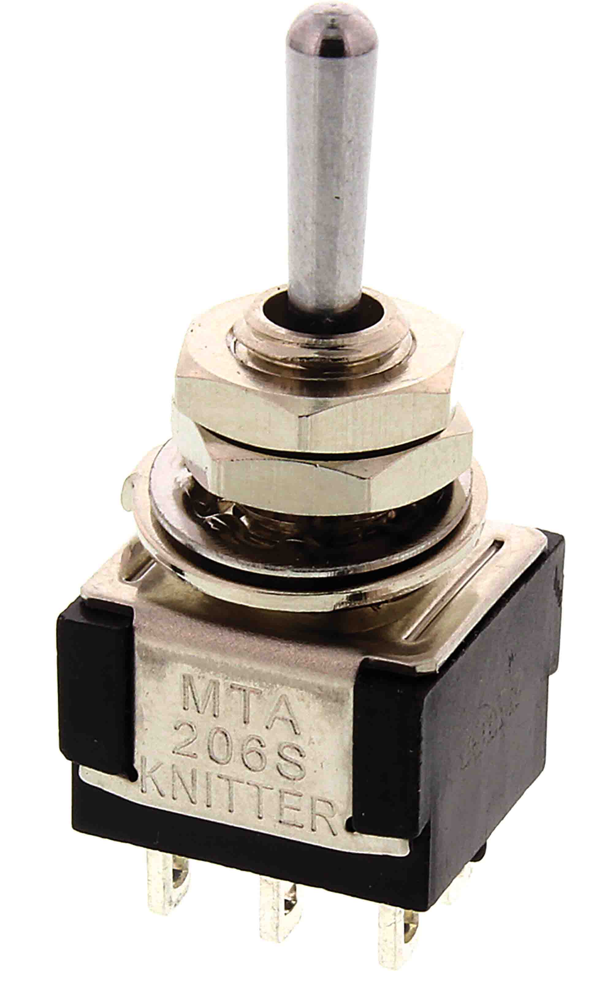 KNITTER-SWITCH Toggle Switch, Panel Mount, On-On-On, DPDT, Solder Terminal