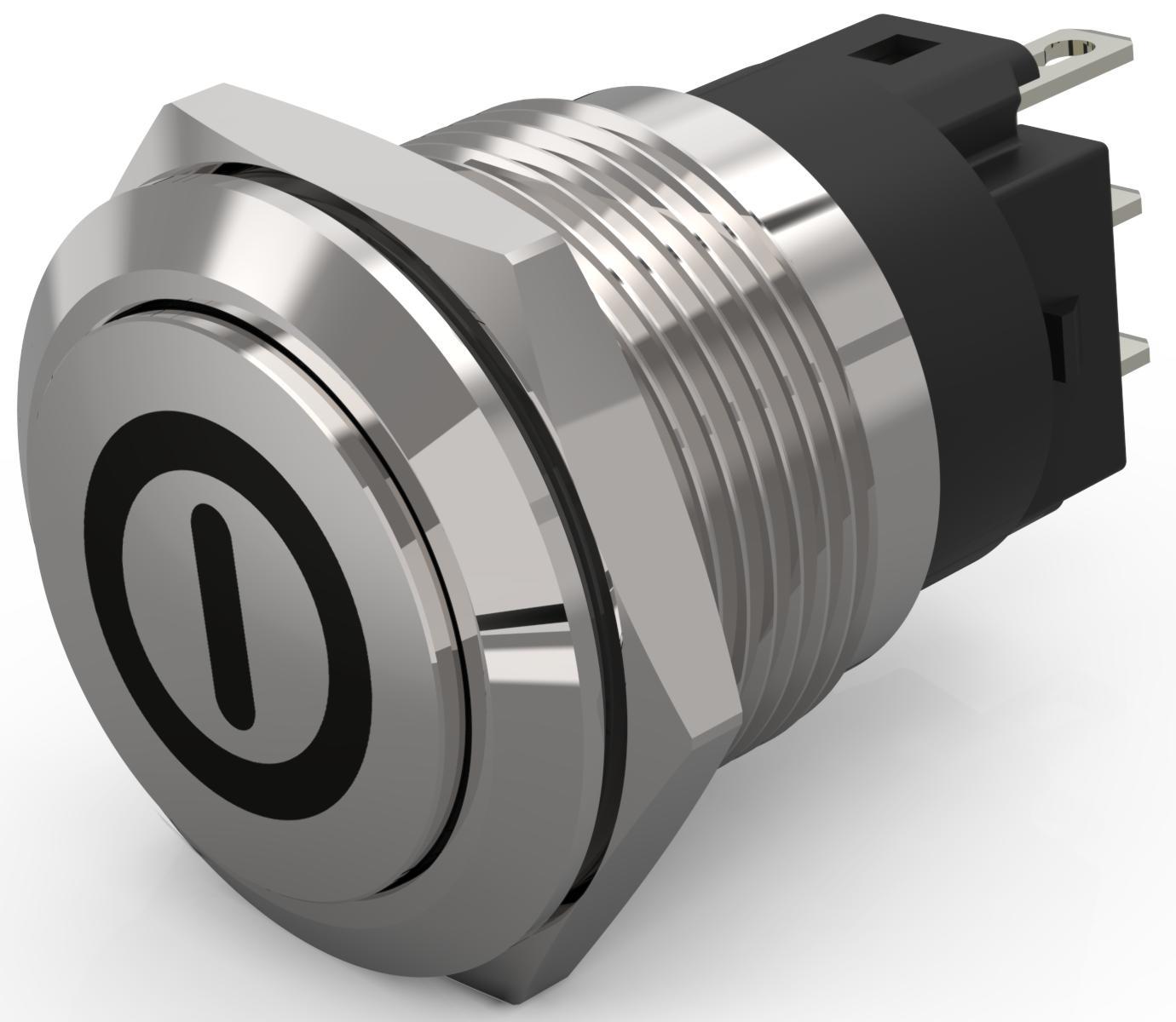 EAO 82 Series Push Button Switch, Momentary, Panel Mount, 19mm Cutout, SPDT, 240V, IP65, IP67