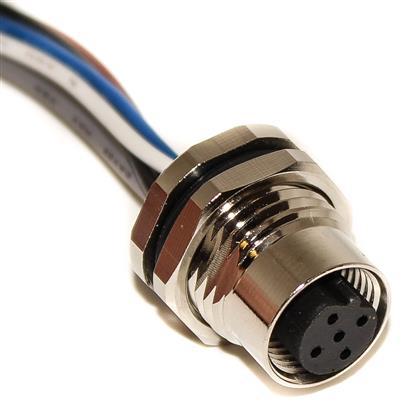 Mueller Electric Female 5 way M12 to Unterminated Sensor Actuator Cable, 200 mm