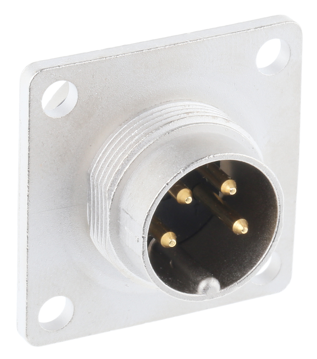 Lumberg 4 Pole Din Plug, 5A, 250 V ac IP68, Male, Panel Mount