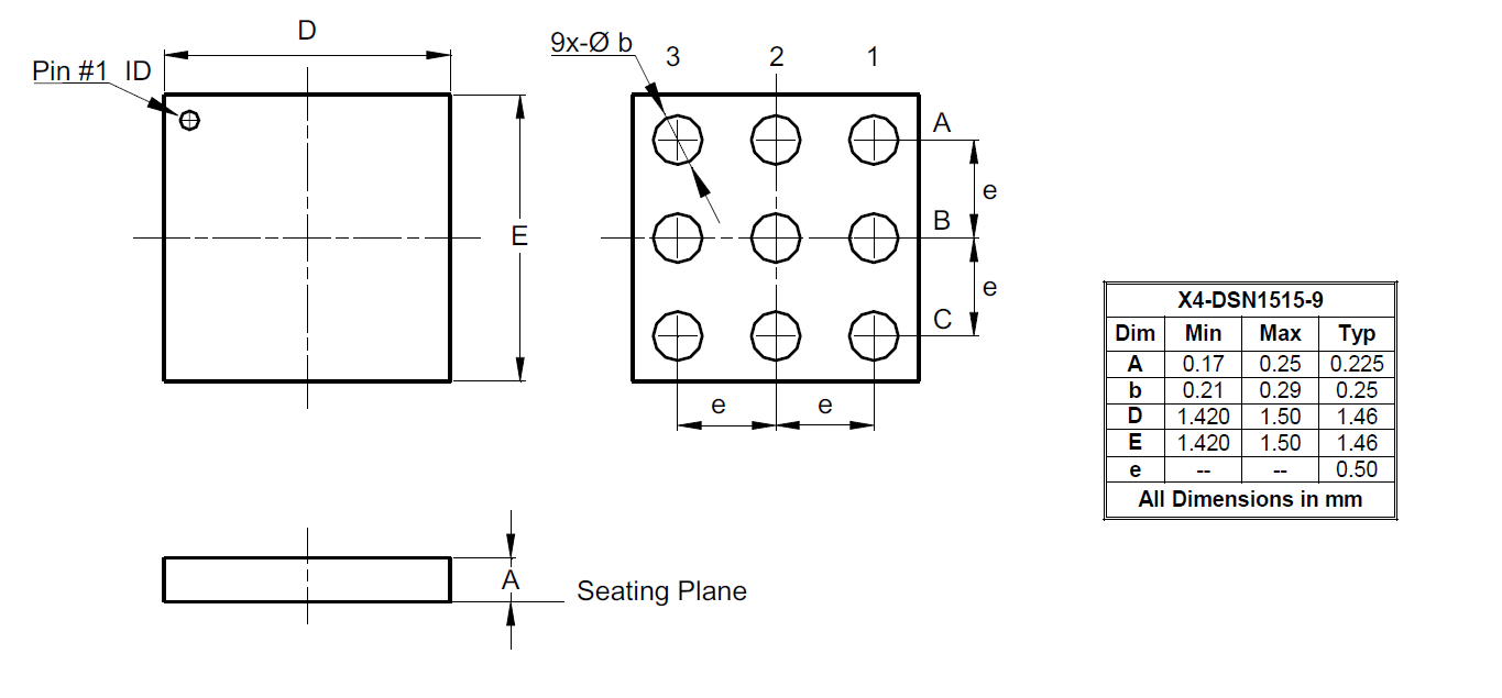 DiodesZetex Type P-Channel MOSFET, 10.7 A, 12 V Enhancement, 9-Pin X4-DSN1515-9 DMT12H060LCA9-7