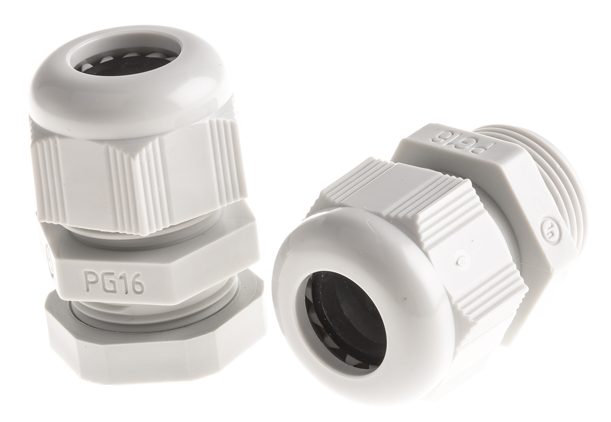 SIB SIB-TEC Series Grey PA 6 Cable Gland, PG16 Thread, 7mm min., 14mm max., IP68