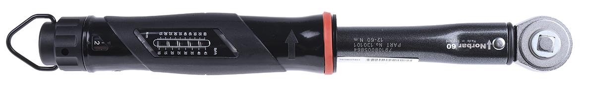 Norbar Torque Tools Click Torque Wrench, 12 → 60Nm, 3/8 in Drive, Square Drive - RS Calibrated