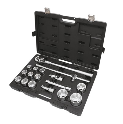 BETA 17-Piece Metric 3/4 Standard Socket Set with Ratchet, Hexagon