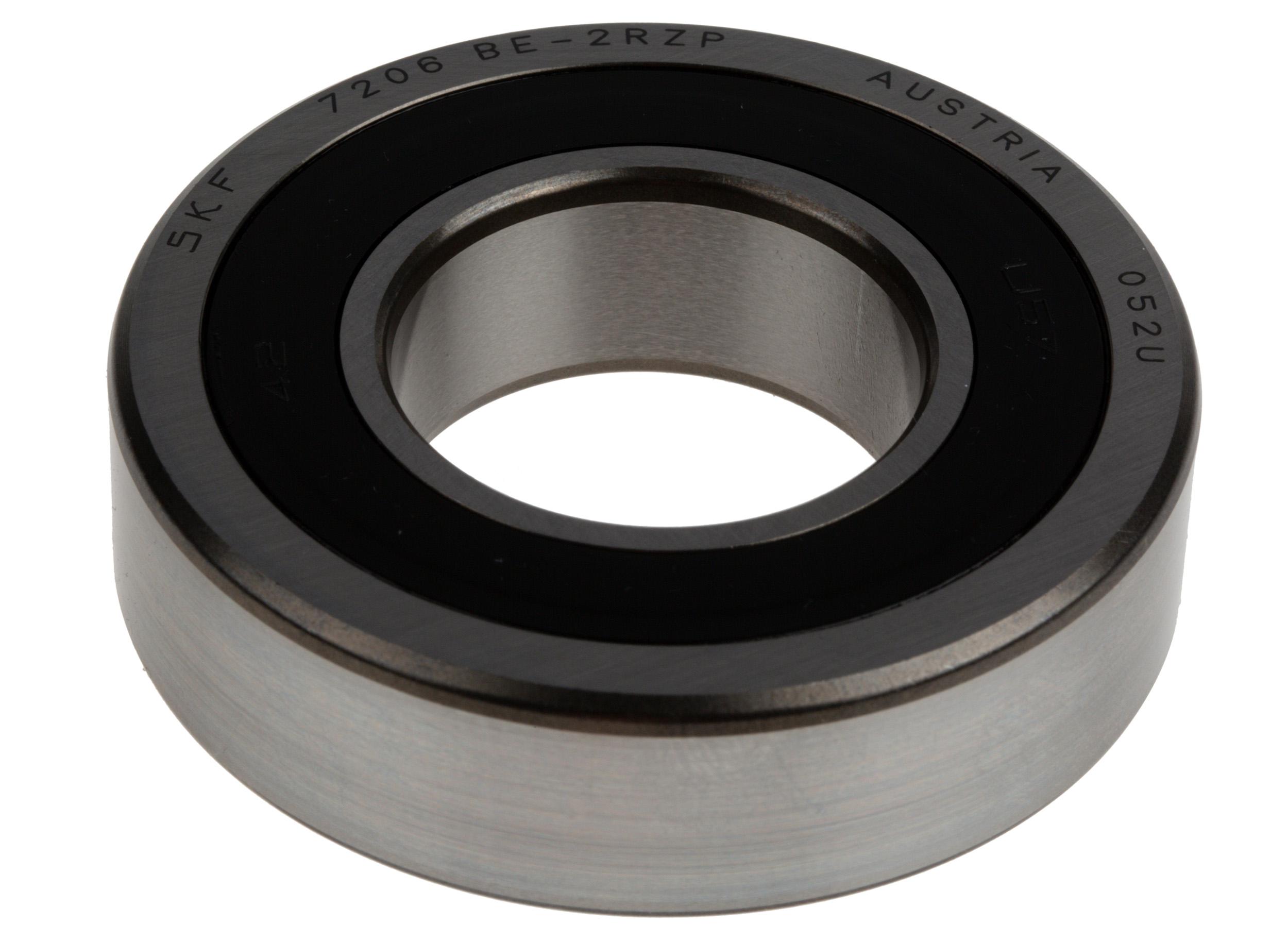 SKF 7206 BE-2RZP 1 Row Ball Bearing - 30 mm ID, 62 mm OD 16 mm Race Width