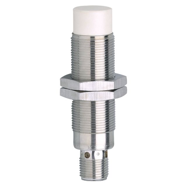 ifm electronic Inductive Threaded Barrel Proximity Sensor, M18, 12 mm Detection, PNP NO, 10 → 36 V dc