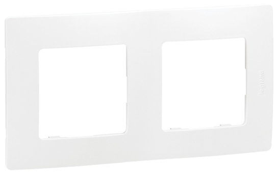 Legrand White 2 Gang Plastic Faceplate