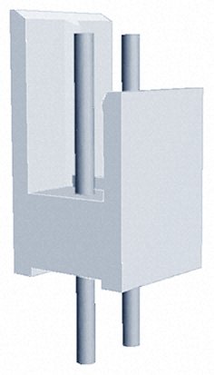 TE Connectivity 8285 Series Vertical Board PCB Header, 2 Contact(s), 2.54 mm Pitch, 1 Row, Shrouded