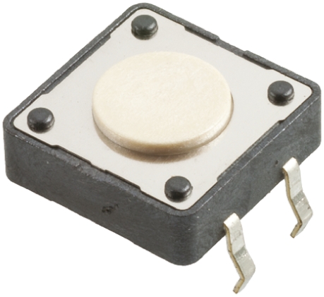 Wurth Elektronik White Button Tactile Switch, SPST 50 mA @ 12 V dc 5mm Surface Mount