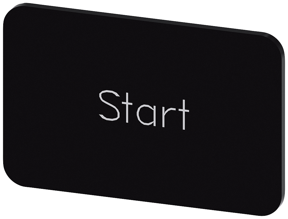 Siemens Labeling plate, Start