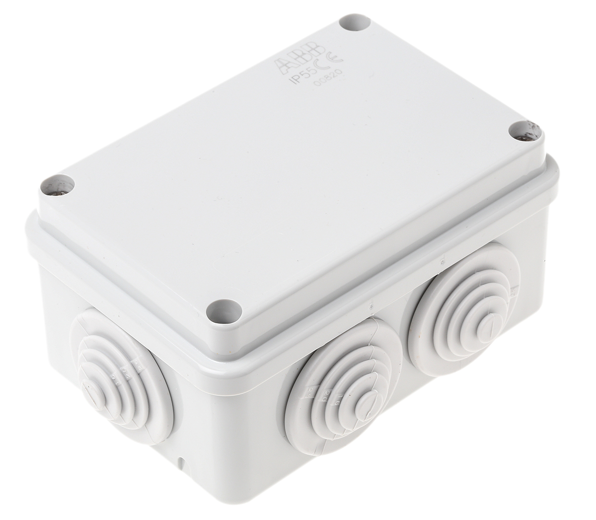 ABB Grey Thermoplastic Junction Box, IP55, 50 x 105 x 70mm