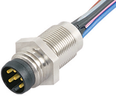 binder Male 6 way M8 to Free End Sensor Actuator Cable, 200 mm