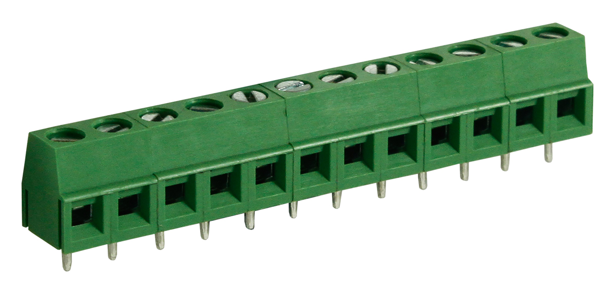 RS PRO PCB Terminal Block, 12-Contact, 5mm Pitch, Through Hole Mount, 1-Row, Screw Termination