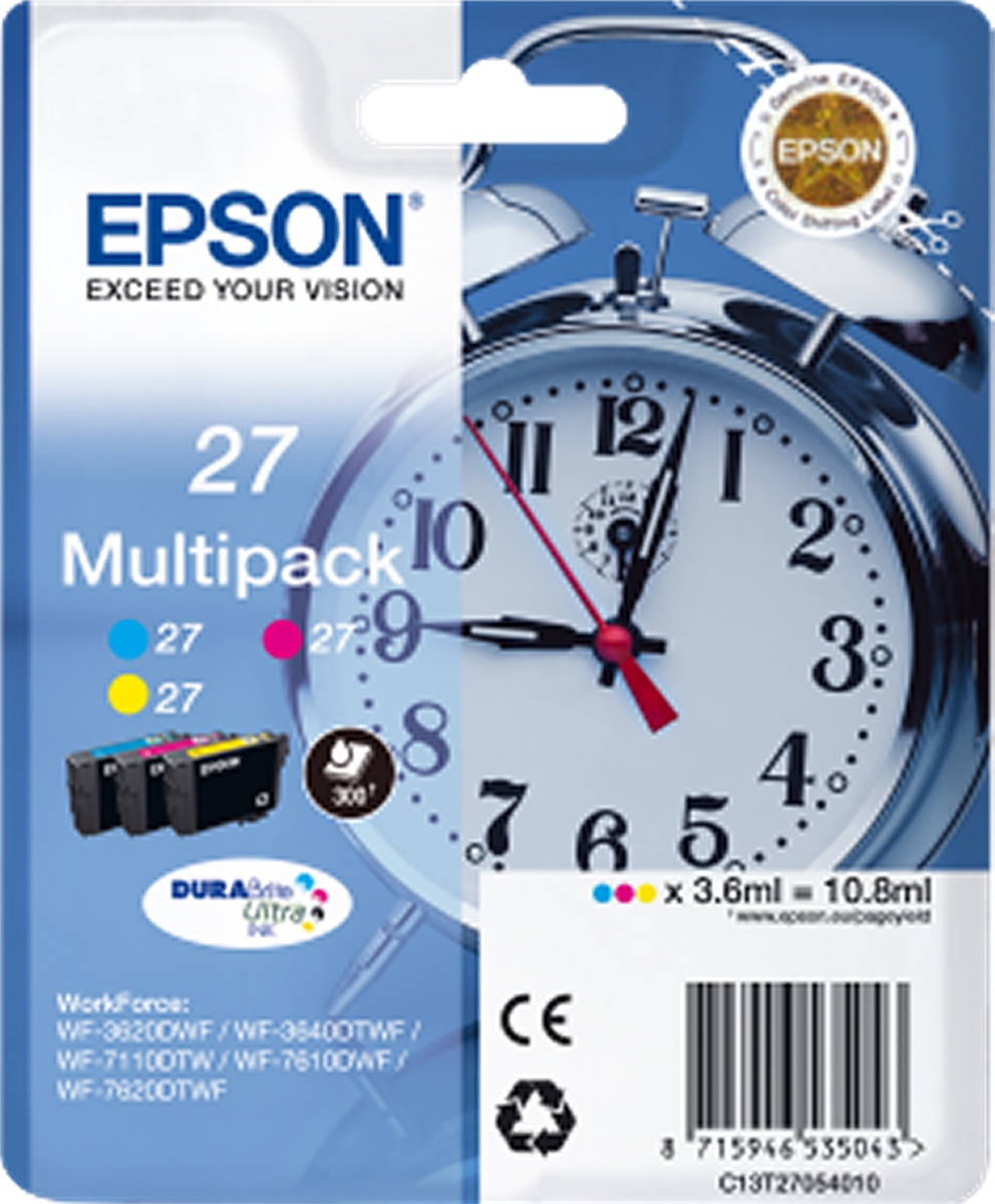 Epson 27 Cyan, Magenta, Yellow Ink Cartridge