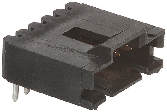 TE Connectivity AMPMODU MTE Series Right Angle Through Hole PCB Header, 8 Contact(s), 2.54 mm Pitch, 1 Row, Shrouded