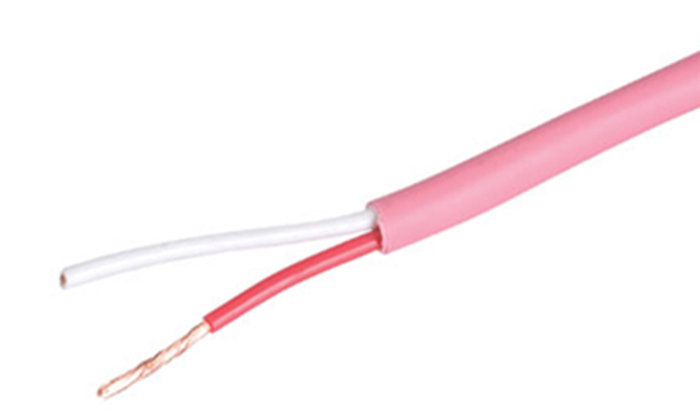 Cable Power 2 Core Speaker Cable, 1.5 mm² CSA, 6.6mm od, 100m, Pink