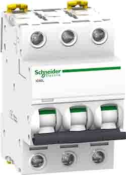 Schneider Electric Acti 9 A9F9 MCB, 3P, 3A Curve C, 400V AC, 180V DC, 20 kA, 15 kA Breaking Capacity