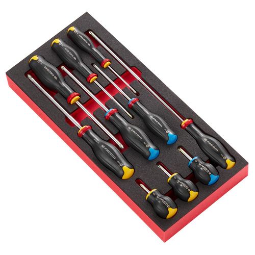 Facom Phillips; Pozidriv Screwdriver Set, 10-Piece