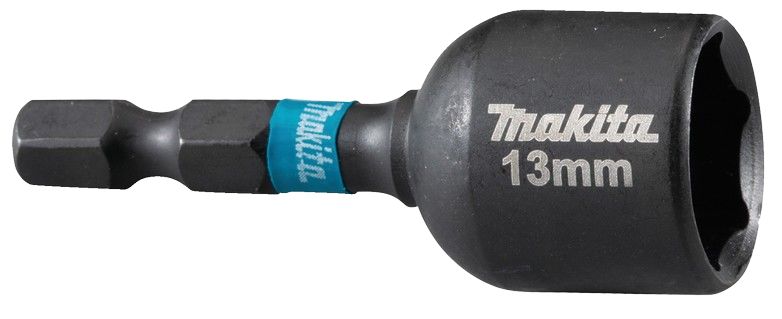 Makita Hexagon Driver Bit, 13 mm Tip, 1/4 in Drive, Hex Drive, 50 mm Overall