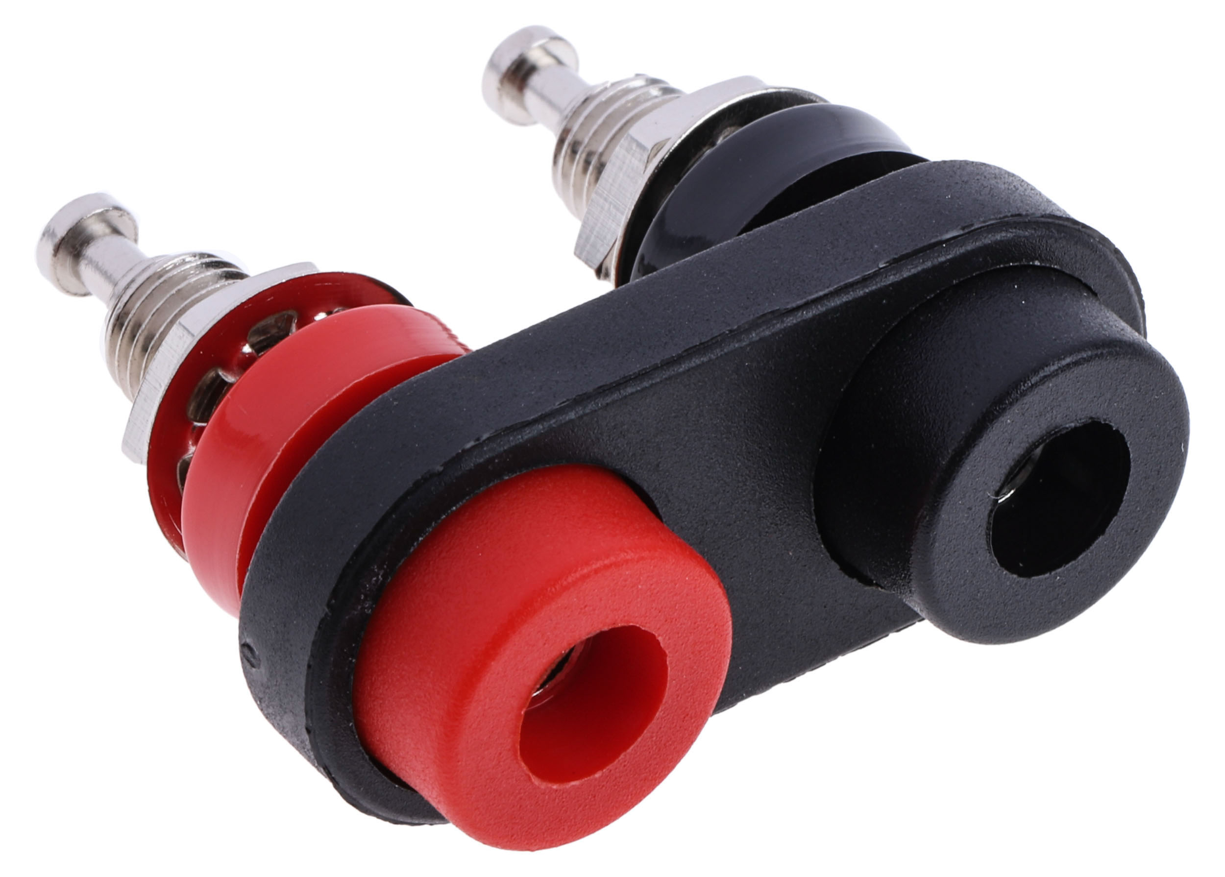 Mueller Electric 15A, Black/Red Binding Post With Brass Contacts and Nickel Plated