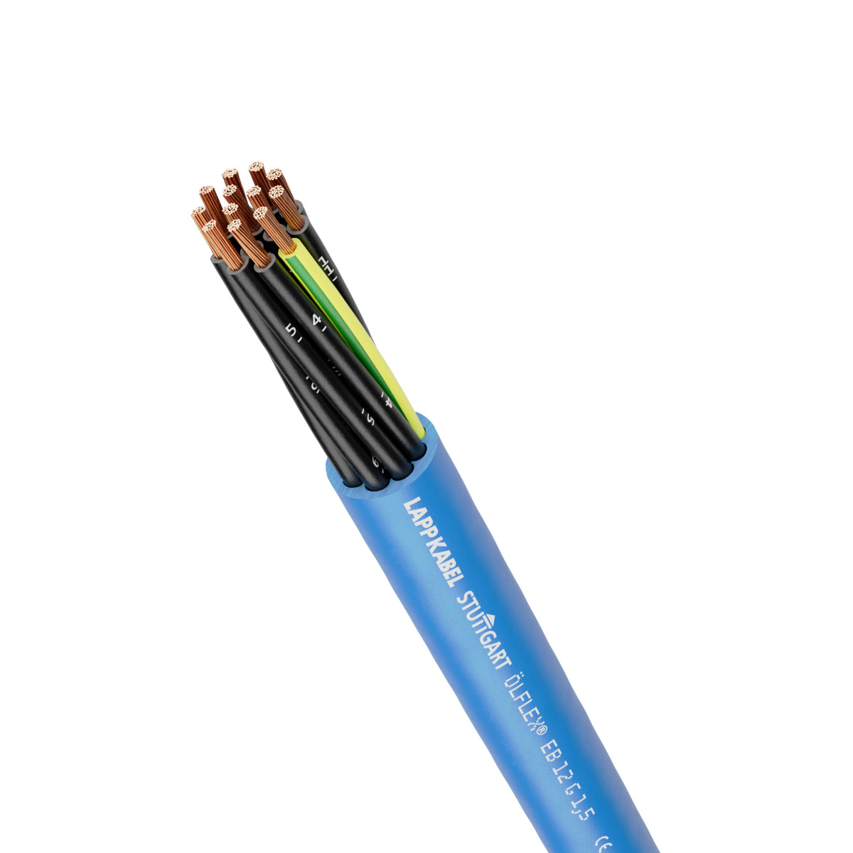 Lapp 12441 Control Cable, 3 Cores, 1 mm² CSA 17 AWG, Unscreened, 100 m, Blue Polyvinyl Chloride Sheath
