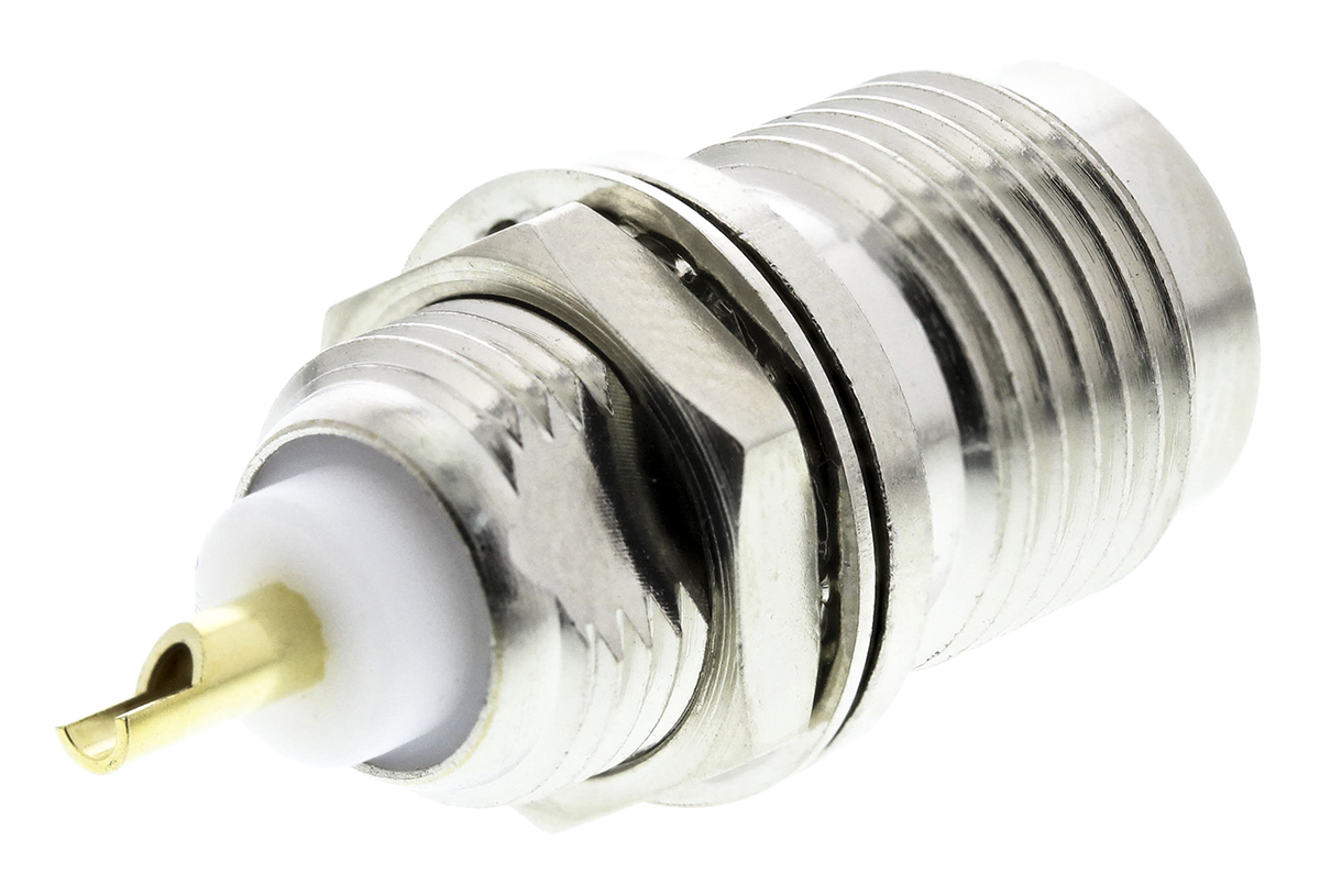Telegartner, Jack Panel Mount TNC Connector, 50Ω, Solder Termination, Straight Body