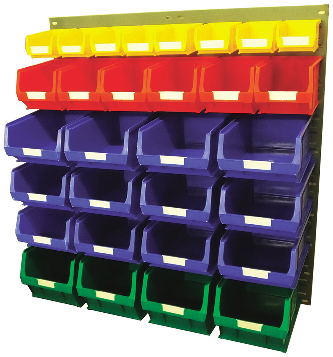 RS PRO Steel Louvre Panel Storage Unit x 914mm x 946mm, Blue, Green, Red, Yellow